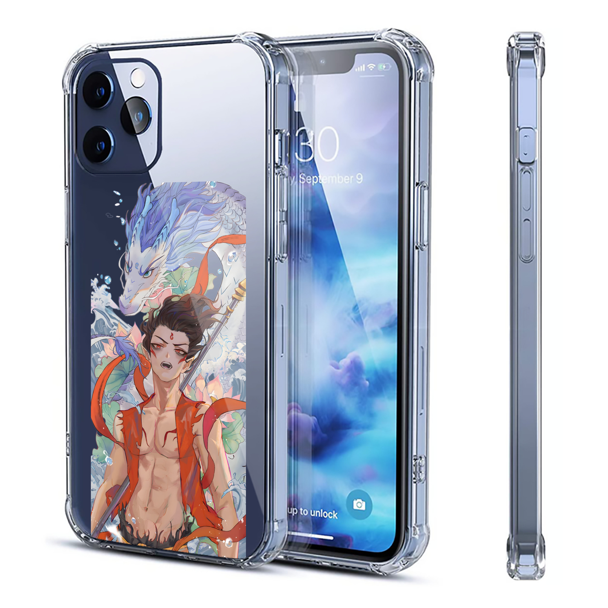 （画像用） Ne Zha 2 ナタ 魔童の大暴れ 【iPhone 12シリーズ対応】透明スマホケース（クリアソフトケース）